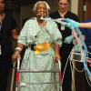 a patient receives assistance with walking